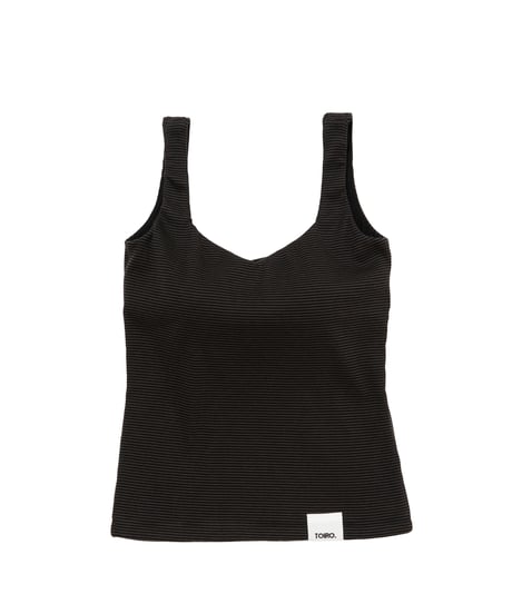 T262-CS02 / open back border tank top