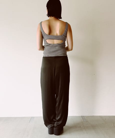 T262-CS02 / open back border tank top