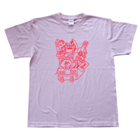 センターくんTシャツ（ライトピンク／ネオンピンク）