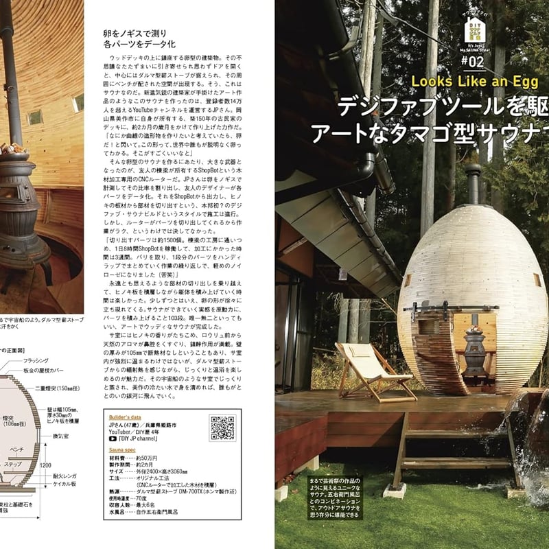 ガレージ工房の作り方／DIYサウナ図鑑 dopa153号（2023年4月号