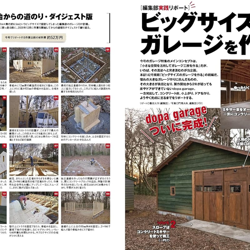 ガレージ工房の作り方／DIYサウナ図鑑 dopa153号（2023年4月号