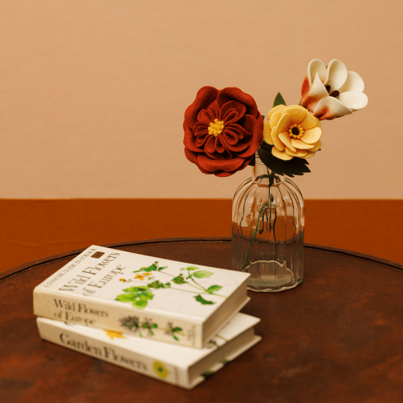 ピュアウール100でつくる インテリアフェルトフラワー | SUNFELT