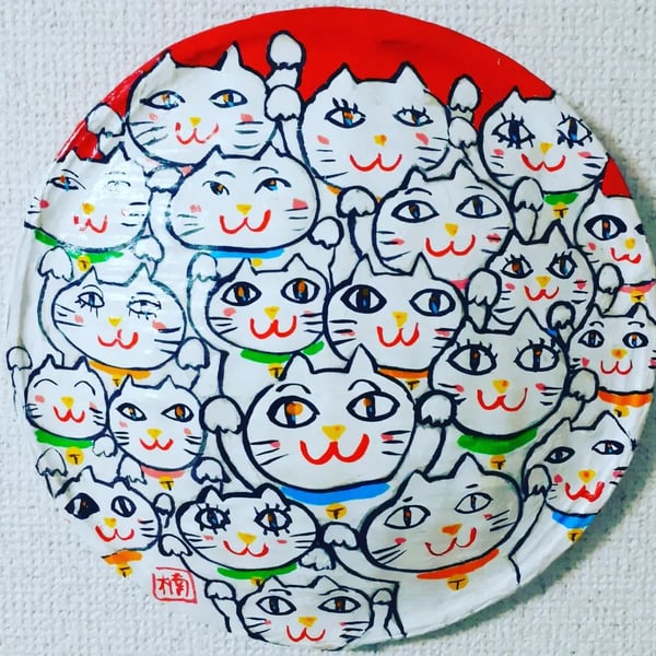 画家 小楠アキコ ハッピーひまわり畑 F0号キャンバス インチ額付き 荒っぽ