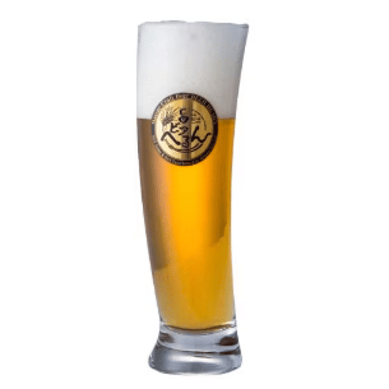 松江ビアへるん バナナグラス 500ml ビアへるんオリジナル金ロゴ入り