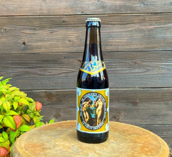 ヒューガルデンビール禁断の果実アダムとイヴティン看板