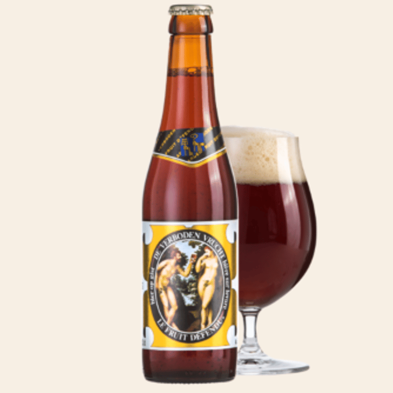 ヒューガルデンビール禁断の果実アダムとイヴティン看板