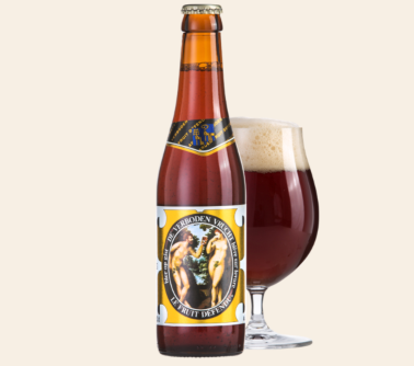 ヒューガルデンビール禁断の果実アダムとイヴティン看板