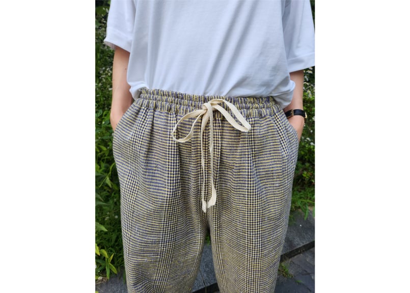久留米絣　反物からパンツ 4.29 Tue. Release! 久留米絣 × fennica のイージーパンツ