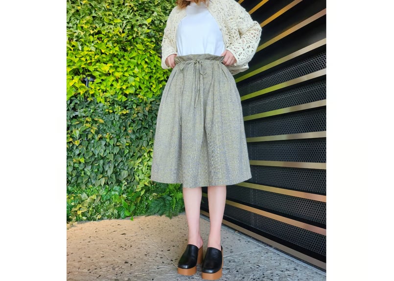 久留米絣チェックスカート(数量限定) | こゆきや