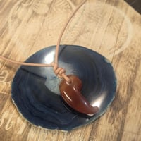 カーネリアン　勾玉ネックレス　大