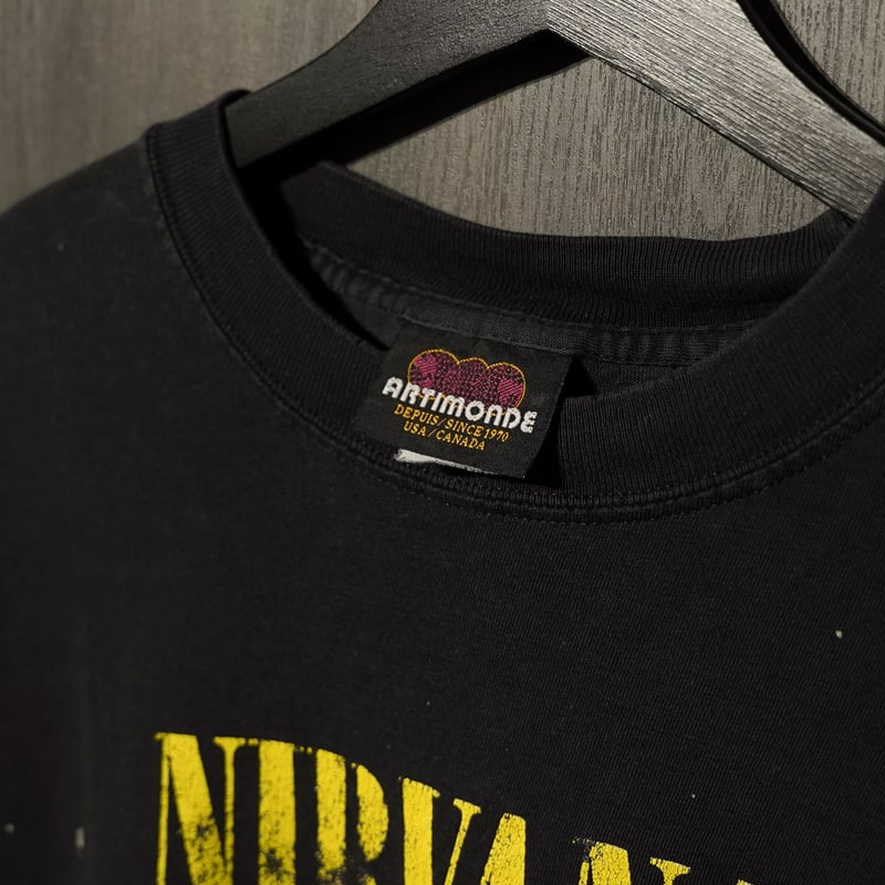 期間限定 希少 XL NIRVANA SMILE Tee 2016 両面プリント MUSIC】【NIRVANA】 ROCK OFF NIRVANA SMILE TEE -H GREEN