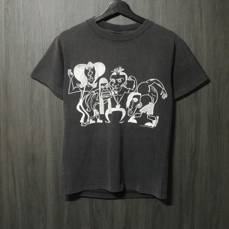 トップス 90's RED HOT CHILI PEPPERS PICASSO GIANT Vintage 1990 Red Hot Chili Peppers Shirt Giant USA Faded