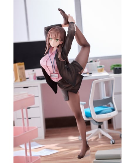 意外と体が柔らかい会社に行きたくないOLちゃん ピンクVer. 1/6 完成品フィギュア