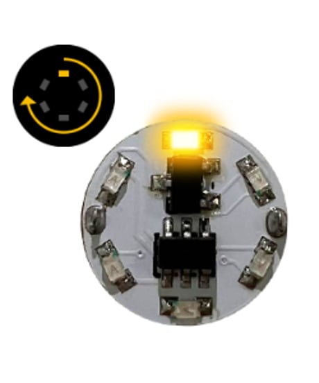 【送料無料】W-PARTS 　LEDモジュール（磁気スイッチ付き）1LED回転点灯　全５色　［ワンダーウェイ］