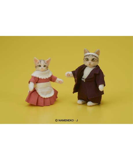 DIGKawaiiACTION 『なめ猫』玉三郎＆ミケ子セット　彩色済完成品可動フィギュア
