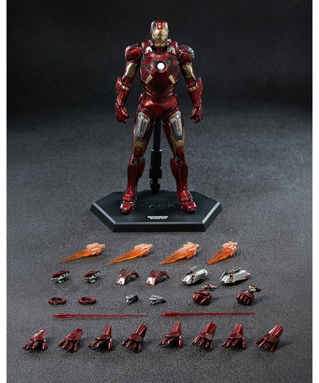 【予約】DLX アイアンマン・マーク7（バトルダメージ）　1/12スケール　塗装済み可動フィギュア　[threezero]