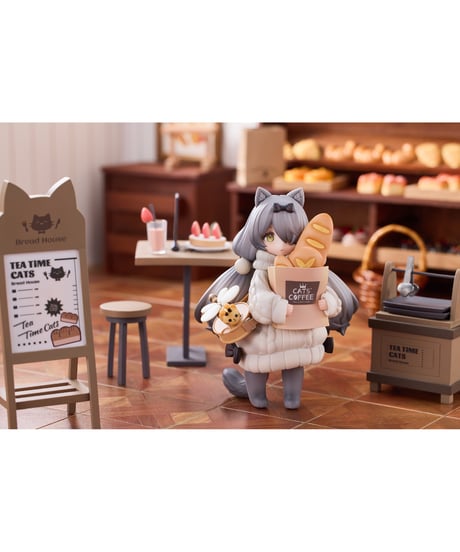 『ティータイム キャッツ シーン』にゃん町“パン屋”店員&お客セット 完成品フィギュア