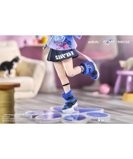 RISE UP+ 崩壊:スターレイル ちびねこシリーズフィギュア 銀狼Ver. 完成品フィギュア　［RIBOSE］