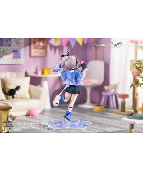RISE UP+ 崩壊:スターレイル ちびねこシリーズフィギュア 銀狼Ver. 完成品フィギュア　［RIBOSE］