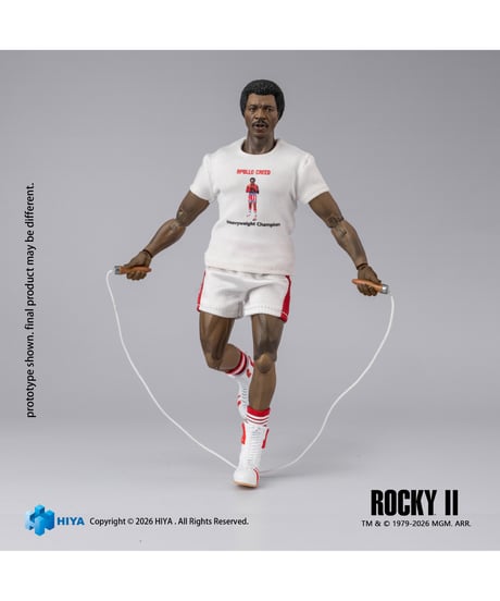 【予約】ロッキー2 1/12 アクションフィギュア アポロ・クリード　［ハイヤトイズ］