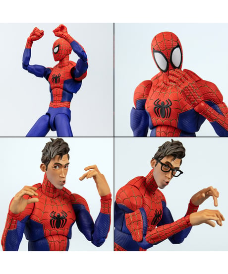 スパイダーマン：スパイダーバース　SVアクション ピーター・B・ パーカー／スパイダーマン  通常版（二次再販）　 PVC&ABS製　塗装済み可動フィギュア　［千値練］