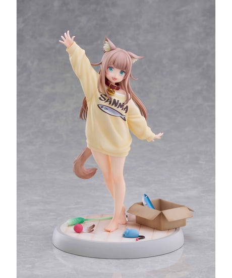 【予約】1/6スケールフィギュア うちのねこが女の子でかわいい 「きなこ」〜あそんでVer.〜 　塗装済み完成品フィギュア　[GOLDENHEAD PLUS]