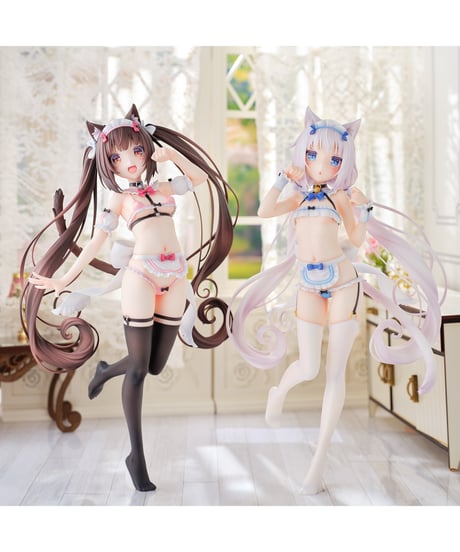 【予約】ネコぱら バニラ マイクロビキニメイド-STD Edition-　1/5.5　塗装済み完成品　［オーキッドシード］