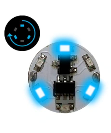 【送料無料】W-PARTS 　LEDモジュール（磁気スイッチ付き）3LED回転点灯　全５色　［ワンダーウェイ］