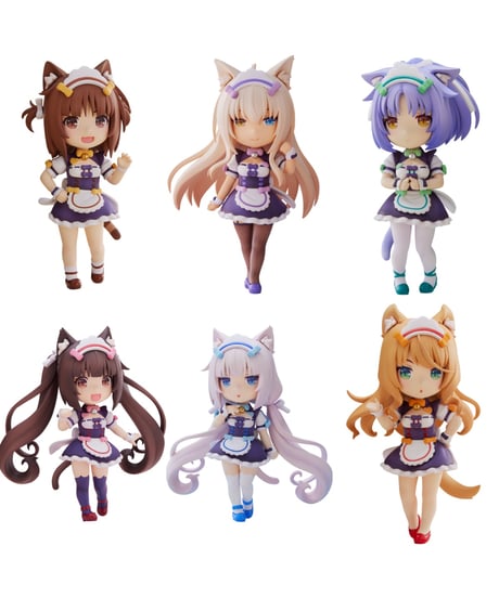 ネコぱら　ミニフィギュア100! (ショコラ/バニラ/アズキ/ココナツ/シナモン/メイプル)　全６種　PVCフィギュア