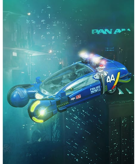 デッカードのポリススピナー（3.7インチ）　ブレードランナー 2049　塗装済み完成品ミニカー