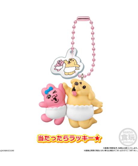 【予約】おぱんちゅうさぎとわんころマスコット ビスケットつき　10個入り1BOX　［バンダイ］