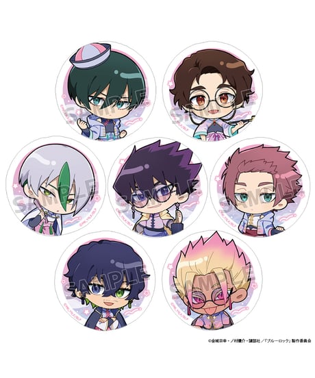 【送料無料】[ブルーロック]トレーディング缶バッジ（ゆめいろチャイナ／ver.B）　7個入り1BOX　［Parflette-パルフレット-］