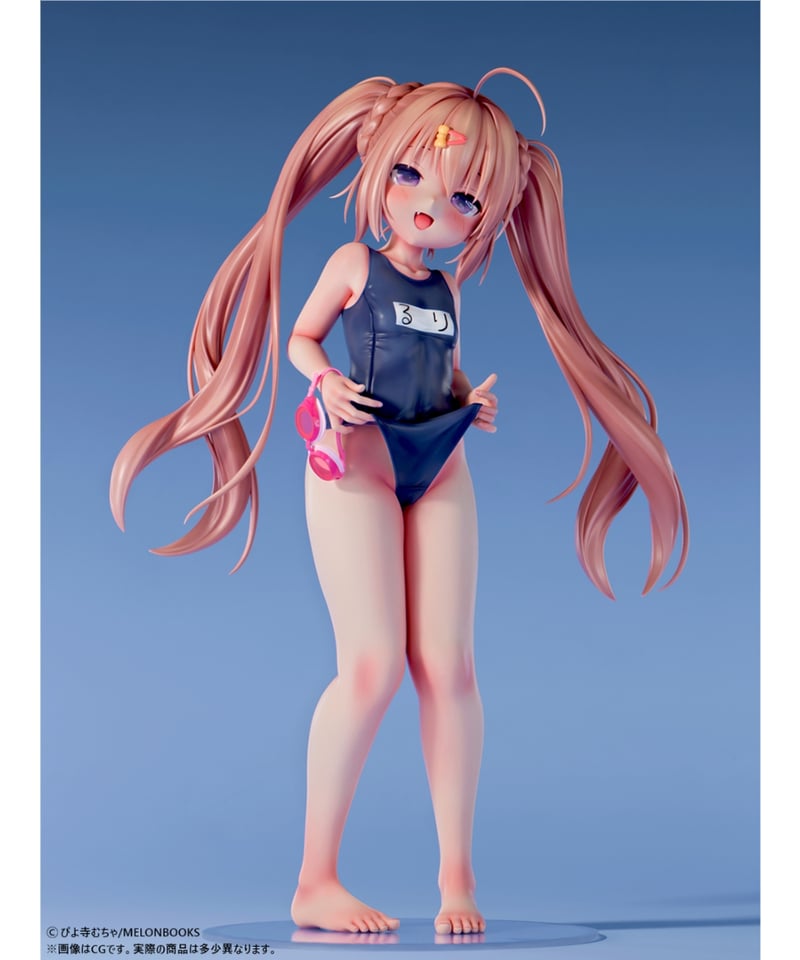 美品 ぴよ寺むちゃ るりちゃん 1/5スケール フィギュア B'full ぴよ寺むちゃ「るりちゃん」すくみずきゅっver. 1/5スケール塗装済み