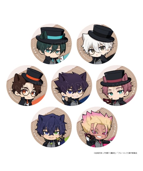 【送料無料】[ブルーロック]トレーディング缶バッジ（ねこみみ怪盗／ver.B）　7個入り1BOX　［ Parflette-パルフレット-］