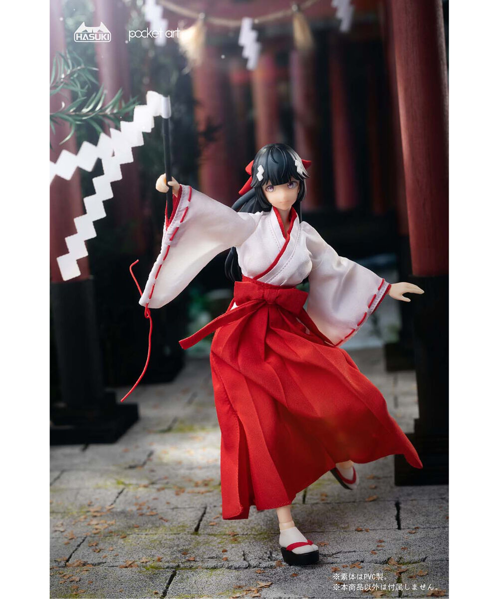 pocket artシリーズ PA005 退魔巫女 ツバキ 1/12 完成品 pocket artシリーズ PA005 退魔巫女 ツバキ 1/12 完成品
