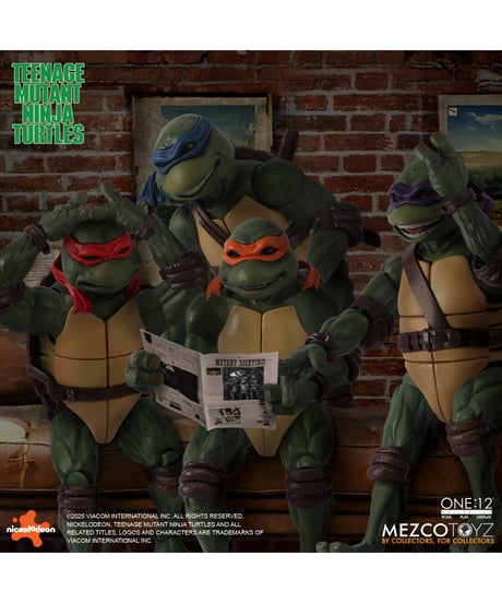 【予約】ワン12コレクティブ/ TMNT ティーンエイジ・ミュータント・ニンジャ・タートルズ 1990 ムービー: タートルズ 1/12 アクションフィギュア 4PK　[メズコトイズ]