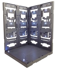 【送料無料】LEDハンガーベース（未塗装成型色）　LED付き組み立て式格納庫　［ワンダーウェイ］