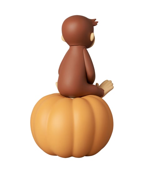 【予約】【送料無料】ウルトラディテールフィギュア No.956 UDF Curious George Curious George w/ Pumpkin　［メディコム・トイ］