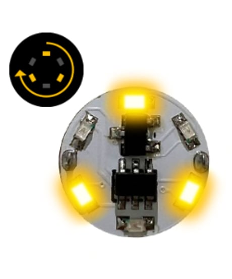 【送料無料】W-PARTS 　LEDモジュール（磁気スイッチ付き）3LED回転点灯　全５色　［ワンダーウェイ］