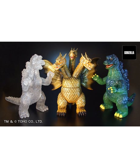 復刻版ポピーグレートザウルス　ゴジラ（クリアVer.）/ゴジラ（レトログリーンVer.）　全２種　塗装済み完成品　[プレックス]
