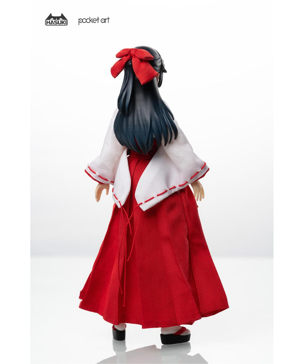 HASUKI Pocket Art 退魔の巫女 椿 1/12 アクションフィギュ pocket artシリーズ PA005 退魔巫女 ツバキ 1/12 完成品