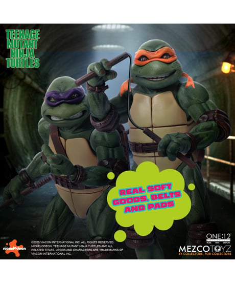 【予約】ワン12コレクティブ/ TMNT ティーンエイジ・ミュータント・ニンジャ・タートルズ 1990 ムービー: タートルズ 1/12 アクションフィギュア 4PK　[メズコトイズ]