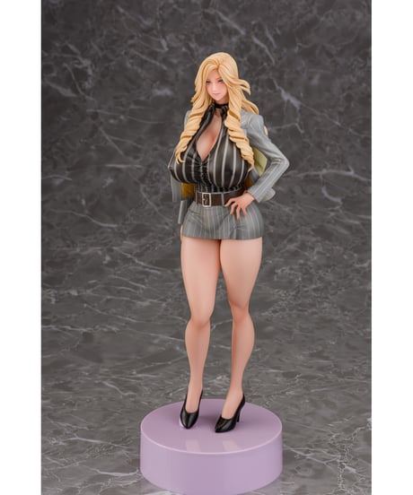 【予約】ギャル姉社長とハーレムオフィス 錦織 愛(グレースーツVer.)健全Ver. 　1/7スケール　塗装済み完成品　［ダイキ工業］