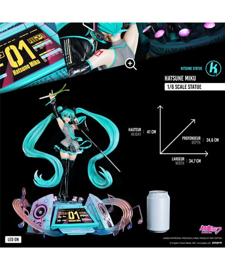 【予約】キャラクター・ボーカル・シリーズ01 初音ミク/ 初音ミク designed by KITSUNE STUDIOS 1/6 スタチュー　[ピュアアーツ]