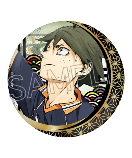 ハイキュー！！ 切り絵シリーズ vol.5　箔押し和紙缶バッジ　６個入り１BOX