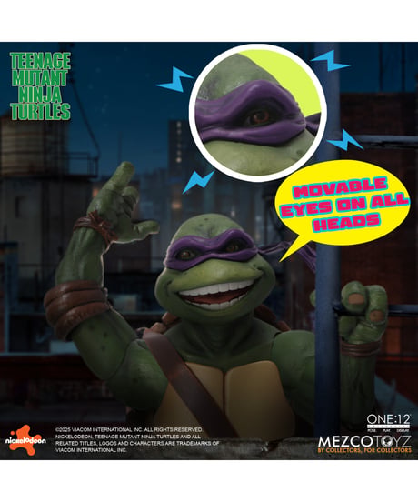 【予約】ワン12コレクティブ/ TMNT ティーンエイジ・ミュータント・ニンジャ・タートルズ 1990 ムービー: タートルズ 1/12 アクションフィギュア 4PK　[メズコトイズ]