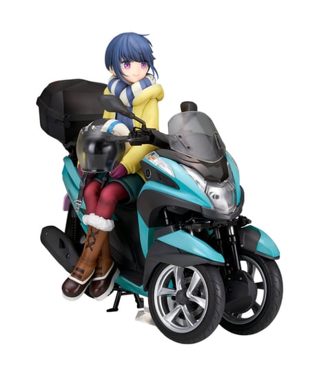 ゆるキャンへ 志摩 リン with 三輪バイク　1/10スケール PVC&ABS製塗装済完成品