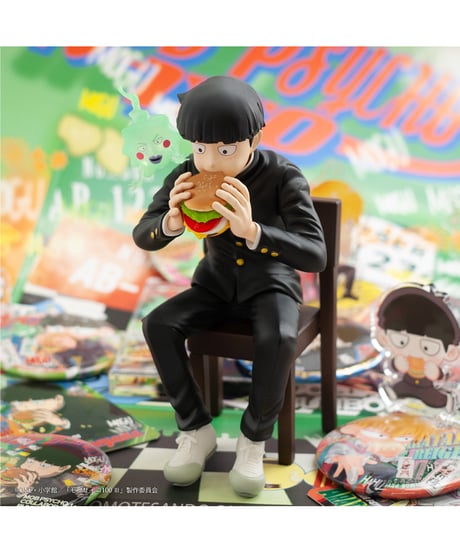 モブサイコ100 III×文房具カフェ 2022 フィギュア 影山茂夫&エクボ　［文房具カフェ］