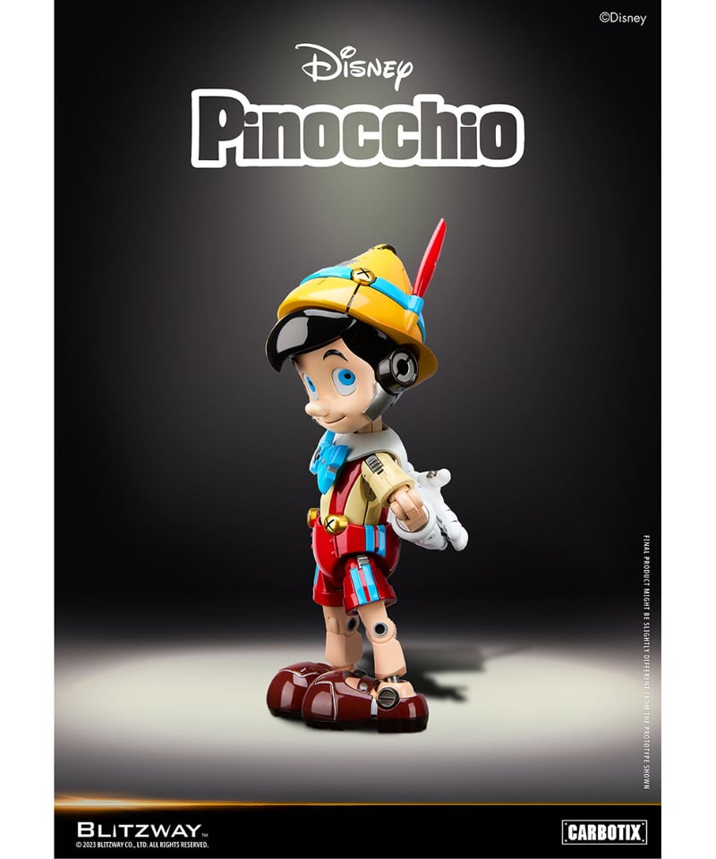 予約】CARBOTIX ピノキオ ダイキャスト合金 可動フィギュア【 Disney