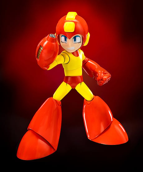 MDLX ロックマン（ファイヤーストーム）　塗装済み可動フィギュア